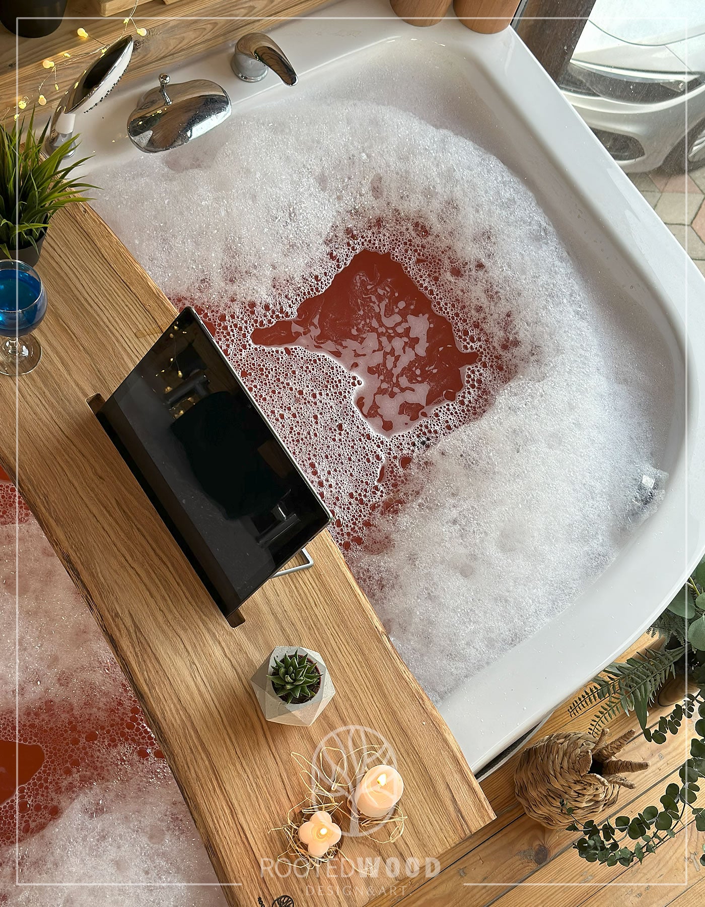 Bath Buddy, Bath Caddy, Bath Board, Jacuzzi Tray, Bath Rack, Bath Bridge, Shower Drink Holder, Bath Shelf, Shower Board, Live Edge,, Bath Holder, Bathroom Products