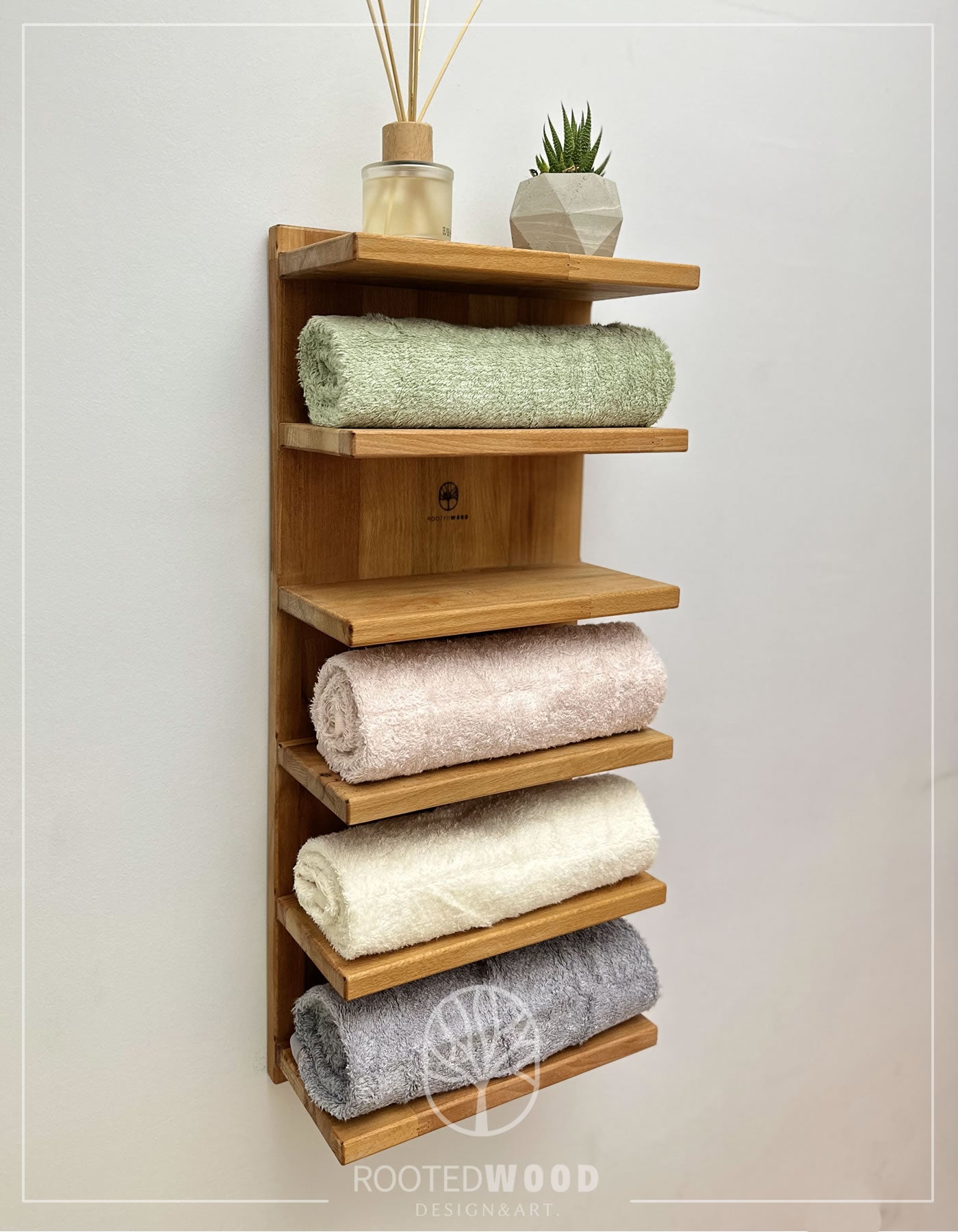 Bathroom Towel Rack 6 Tier Bath Storage Shelf